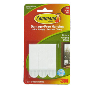 3M Command Picture Hanging Strips - Medium, 3 Sets 27-Pack