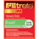 Bissell Vacuum Filters, bags & Belts BISSELL CLEANVIEW 3575, 3590, 8975, 8990 SERIES replacement part Bissell Vacuum Belts Style 7, 9, 10, 12 & 14 by 3M 2-Pack