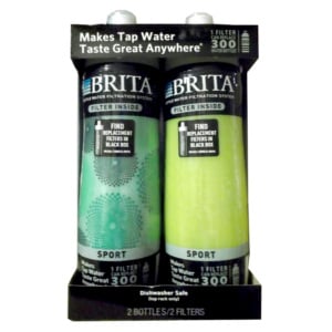 Brita 35665 Sport Water Bottles with Filters 2PK 6-Pack