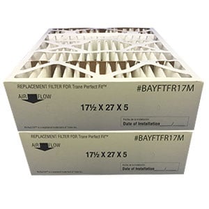 BAYFTFR17M Filters Fast® Replacement for Trane BAYFTFR17M 17.5x27x5 MERV 8 Replacement Furnace & AC Air Filter - 2-Pack