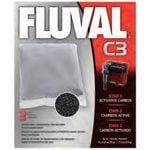 Fluval Aquarium Filters FLUVAL C3 replacement part Fluval Carbon Packs for Fluval C3 Power Filter 3pk