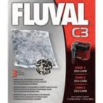 Fluval Aquarium Filters FLUVAL C3 replacement part Fluval C3 Zeo-Carb Aquarium Filter Inserts 3 pk
