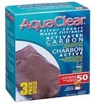 AquaClear Aquarium Filters AQUACLEAR 50 replacement part Hagen A1384 Activated Carbon Filter Insert 3-Pack