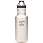 Klean Kanteen 18 oz Bottle & Loop Cap - Brushed