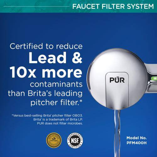 PUR® PLUS PFM400H Replacement for PUR® FM-9400B Faucet Mount Filter