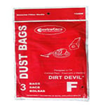 Dirt Devil Vacuum Filters,Bags & Belts CANVAC CANISTER VACUUM CLEANERS replacement part Dirt Devil Type F Vacuum Bags - 3-Pack Microfresh