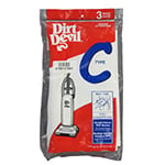 Dirt Devil Vacuum Filters, Bags & Belts DIRT DEVIL 7270-1 replacement part Dirt Devil TYPE C Vacuum Cleaner Bag 3 PACK DELUXE