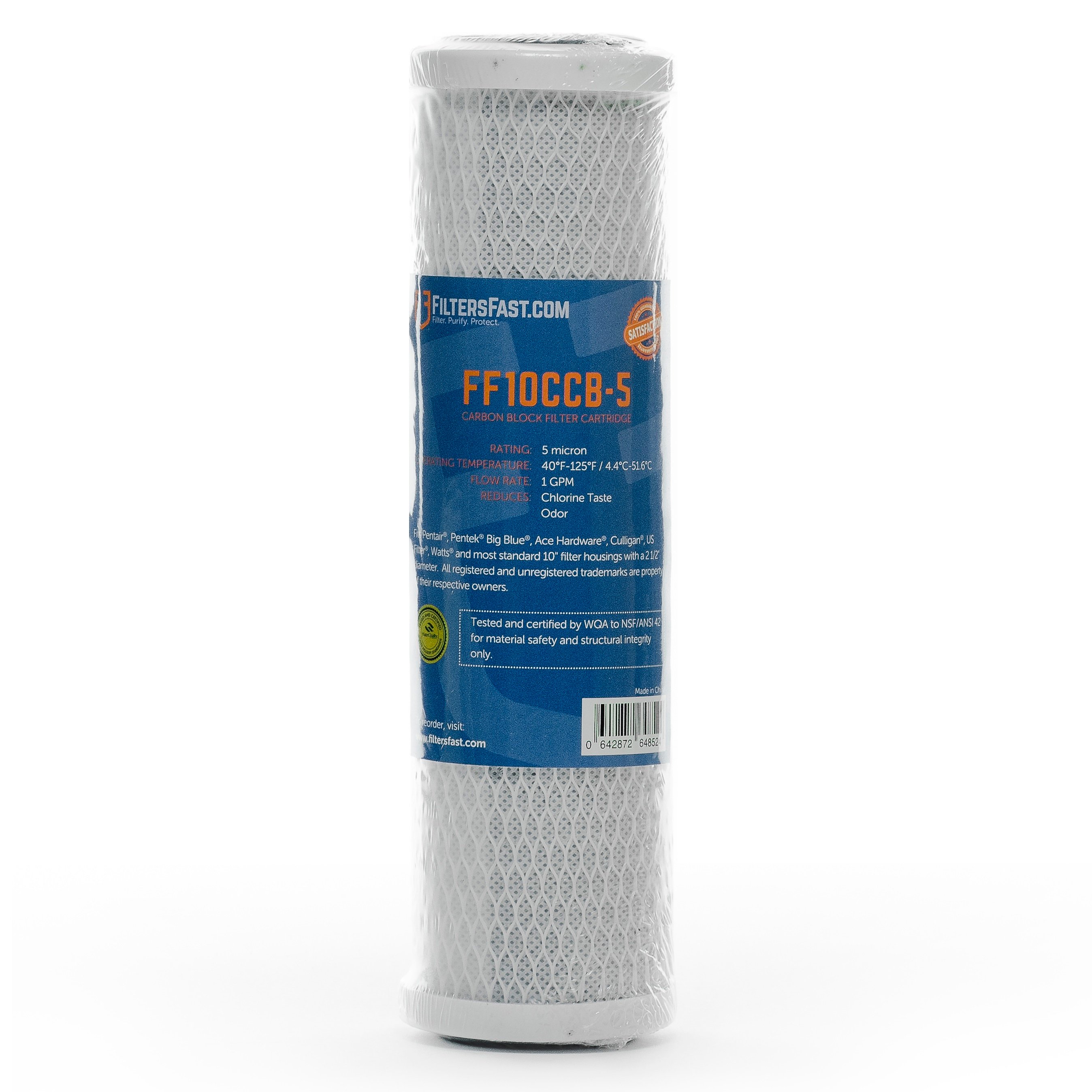 Filters Fast&reg; FF10CCB-5 Replacement for DuPont WFPFC9001 Carbon Block Filter Cartridge