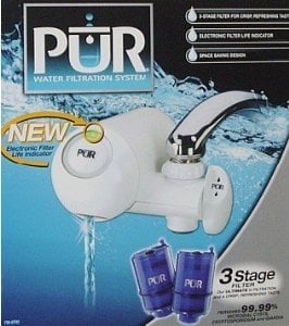 PUR 3-stage filtration Faucet water filter system