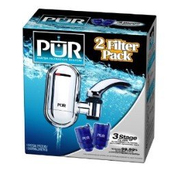 PUR 3-stage Faucet system, 2 filters & Free Bottle