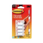3M Command Standard Cord Clips - 4 Clips, 5 Strips - 4-Pack