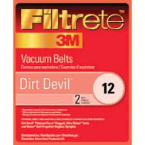 Dirt Devil 12 Belt for Dirt Devil Vacuum Cleaners 2-Pack