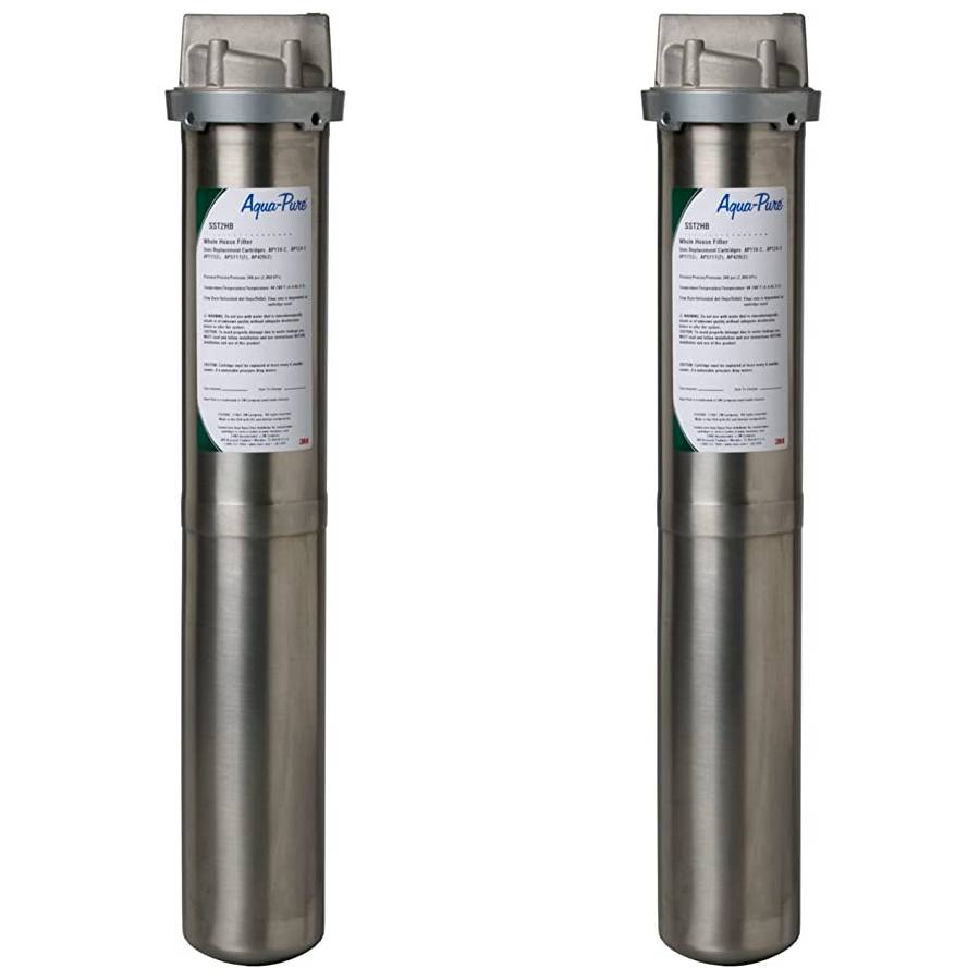 3M Aqua-Pure 5592016 Stainless Steel Water Filter Housing - 2-Pack