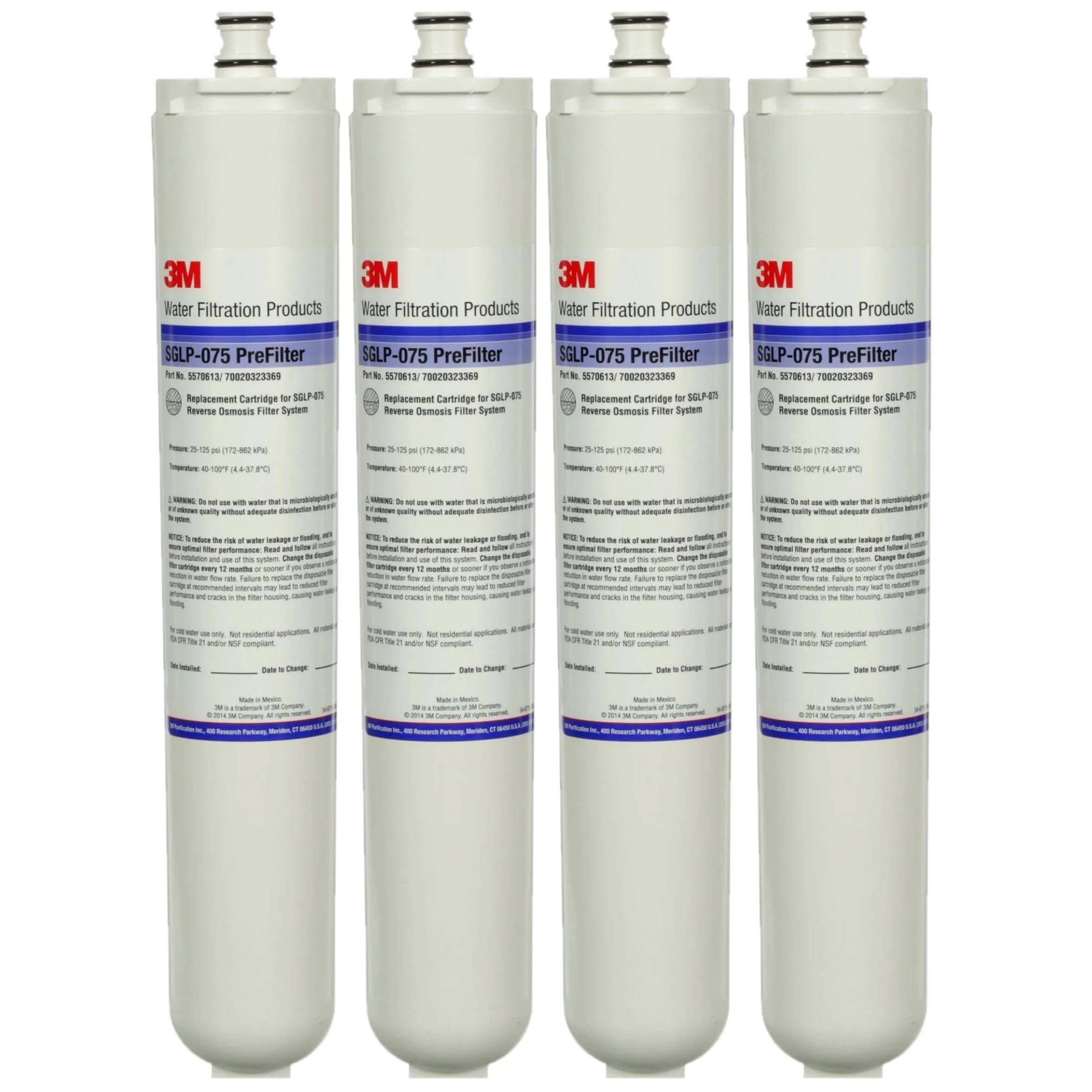 3M 5570613 4-Pack Foodservice Water Prefilter for FSTM SGLP 4-Pack