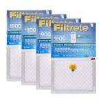 Filtrete Smart Air Filter S-UA12-4 24"x24"x1", 1900 MPR -4-Pack