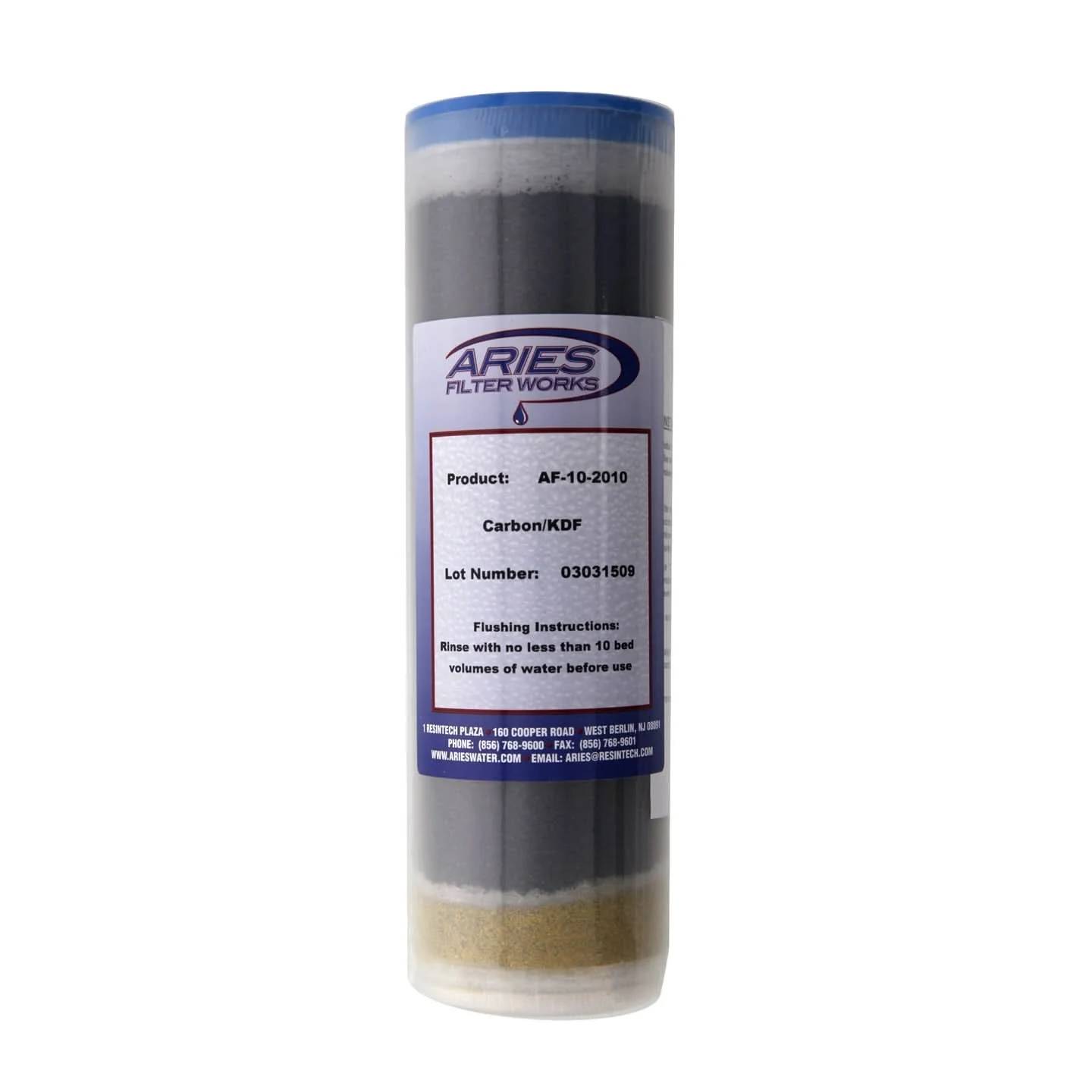 Aries AF-10-2010 10" .5 LB KDF/GAC Water Filter AF-10-2010