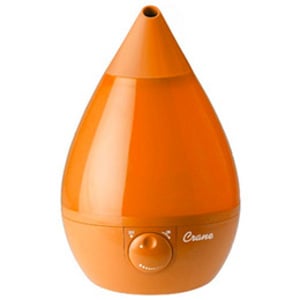 Crane 1Gal Cool Mist Humidifier Antimicrobial Cold Congestion Relief Orange 