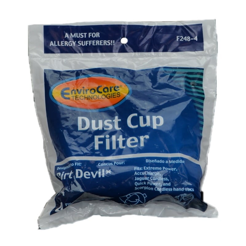 EnviroCare F284-4 Replacement For Dirt Devil F4 Filters - 4 Filters