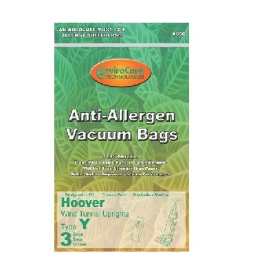 Envirocare A856 Replacement for Hoover 64702 Type Y Vacuum Bags- 3-Pack