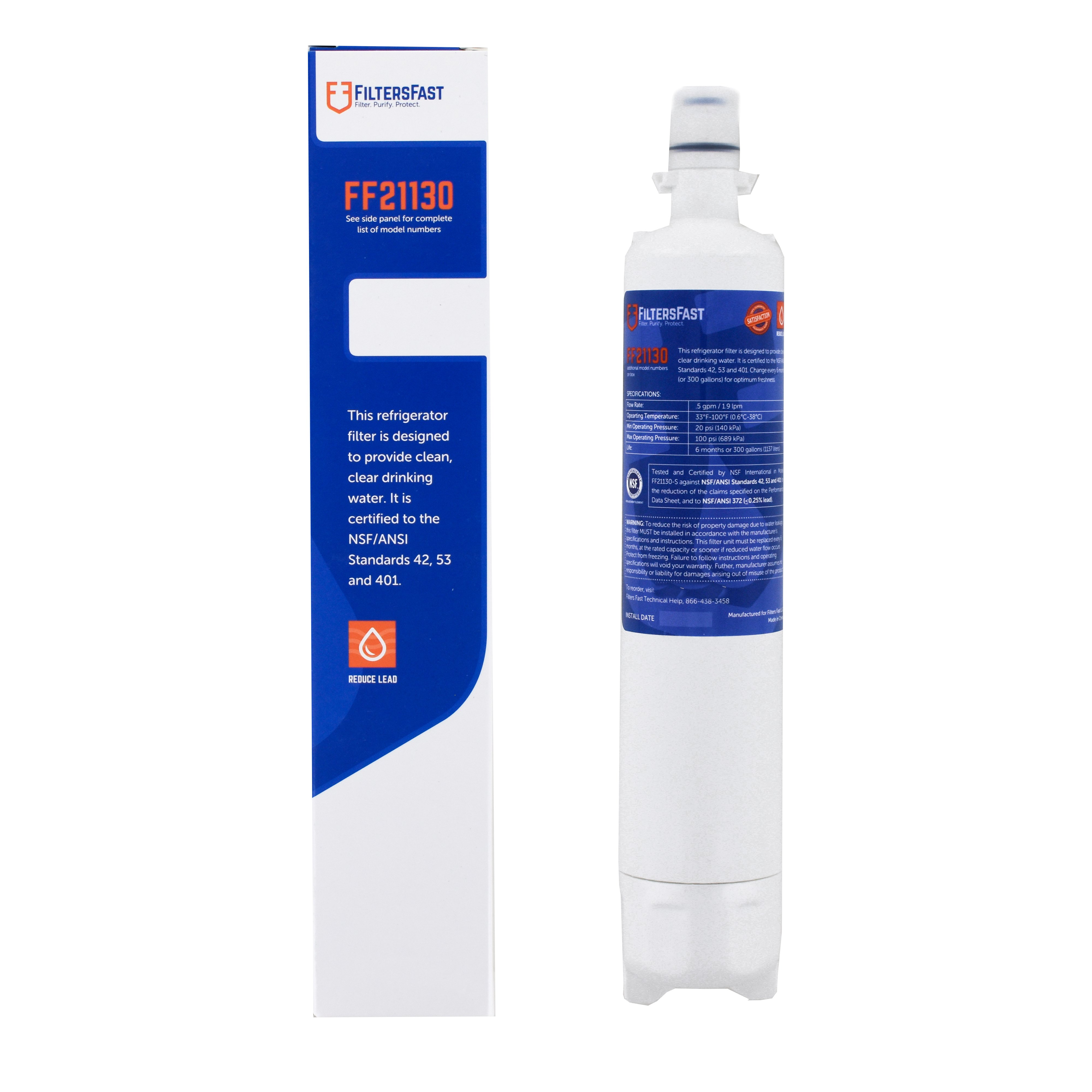 Filters Fast&reg; FF21130 Replacement Refrigerator Water Filter