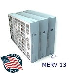 MERV 13 Filters Fast&reg; 4" Allergy AC and Furnace Filter 3-Pack