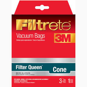 FilterQueen Cone Vacuum Bags by 3M Filtrete 3-Pack