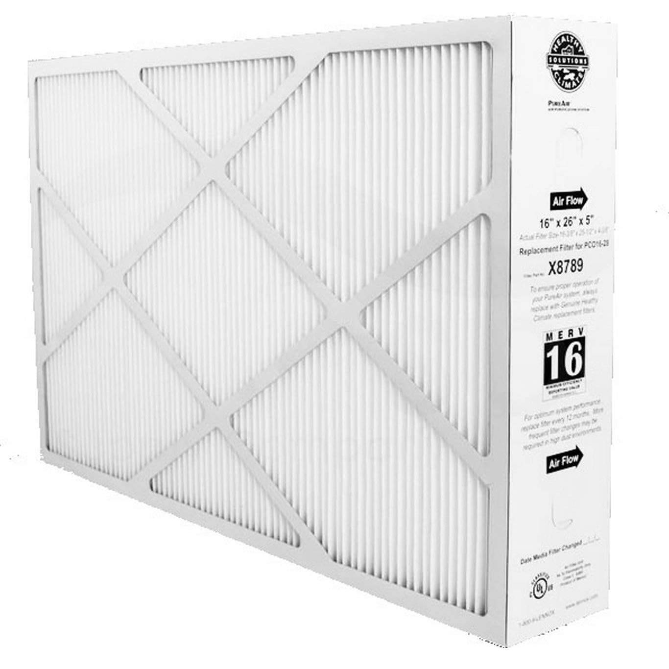 X8789 Filters Fast® Replacement for Lennox X8789 26x16x5 MERV 16 Furnace & AC Air Filter