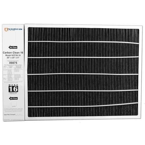 X6675 Filters Fast Replacement for Lennox X6675 20x25x5 MERV 16 Furnace & AC Air Filter