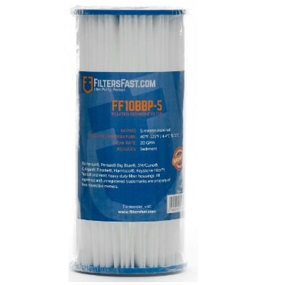 Filters Fast&reg; FF10BBP-5, 5 Micron Pleated Water Filter 10x4.5