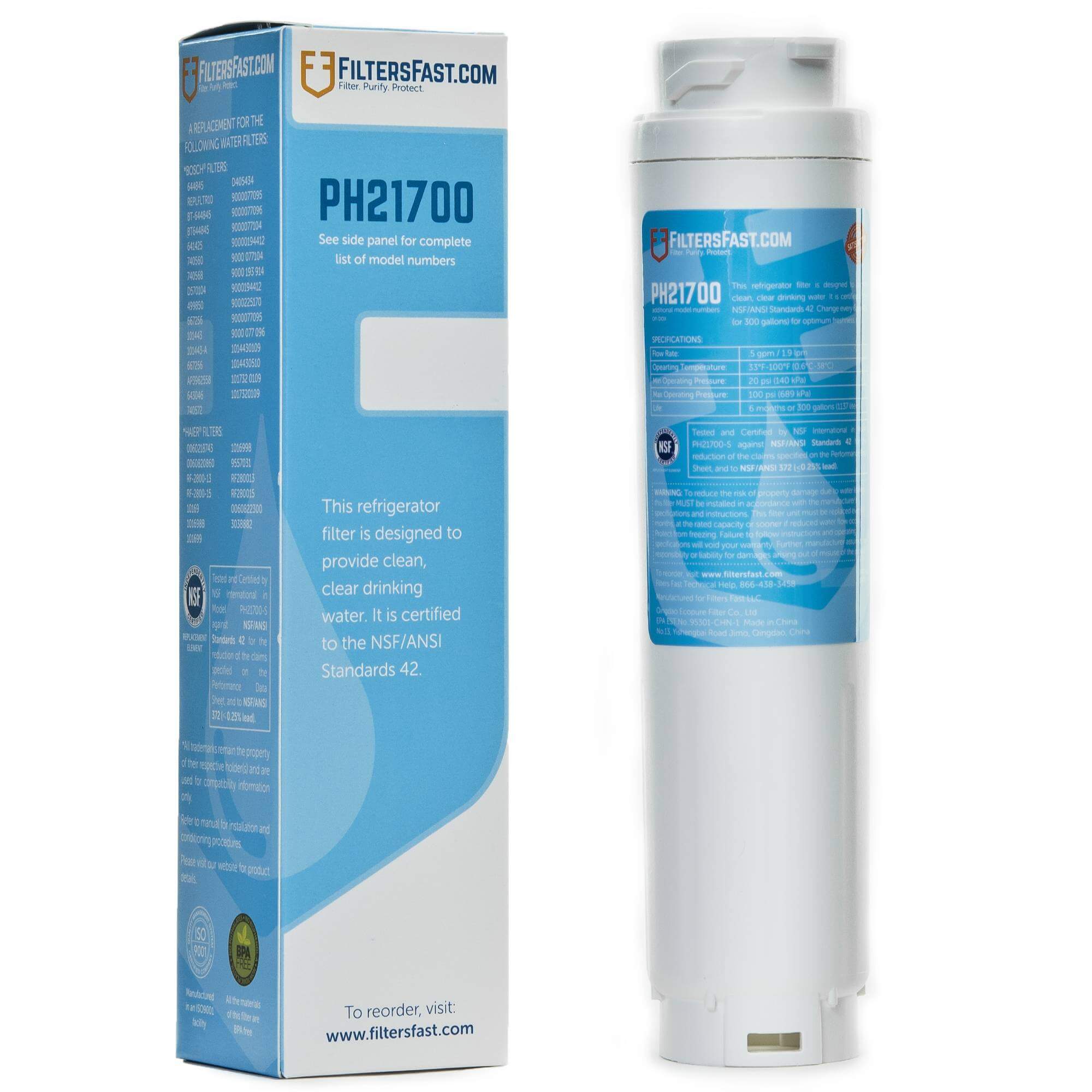 Filters Fast&reg; PH21700 Replacement for Supco WF299