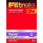 3M Filtrete HOOVER BOTTOM FILL CONVERTIBLE UPRIGHTS replacement part - Filtrete 64723- Hoover Type C Vacuum Bags 3-Pack