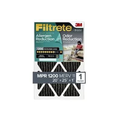 3M Filtrete 20x25x1 MPR 1200 Clean Living Odor Reduction Furnace & AC Air Filter