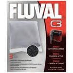 Fluval FLUVAL C3 replacement part - Fluval Carbon Packs for Fluval C3 Power Filter 3pk