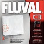 Fluval FLUVAL C3 replacement part - Fluval 14009 C3 Aquarium Filter Poly Foam Pad 3 pk