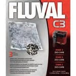 Fluval FLUVAL C3 replacement part - Fluval C3 Zeo-Carb Aquarium Filter Inserts 3 pk
