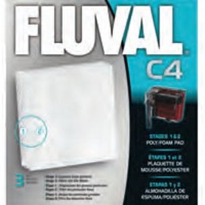 Fluval C4 Aquarium Filter Poly Foam Pad 3 pk
