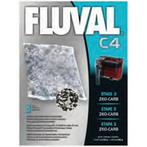 Fluval C4 Zeo-Carb Aquarium Filter Inserts 3 pk