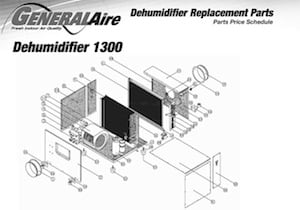 GeneralAire 7410 Dehumidifier Duct Supply