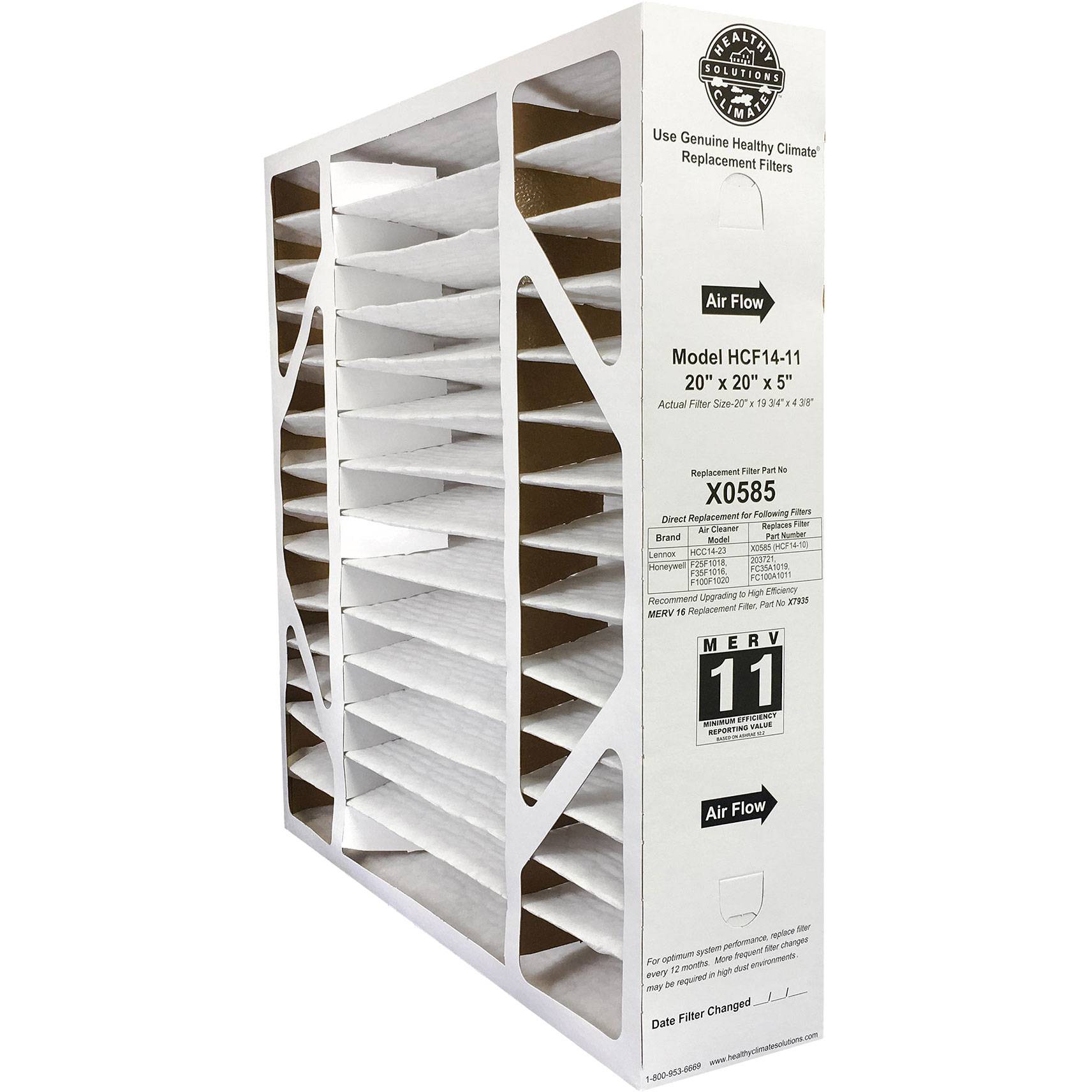 Lennox X0585 MERV 11 Pleated Media Filter - HCC14 Genuine Part