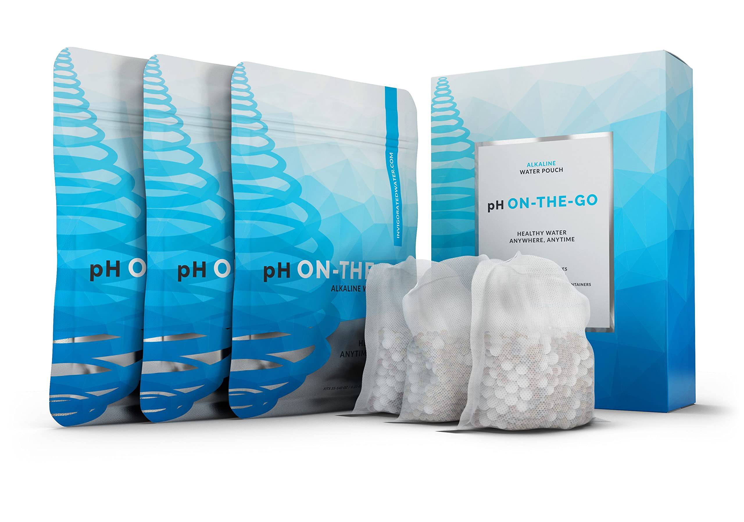 Invigorated Water On-The-Go 100 g Alkaline Water Filter Pouch - 3-Pack