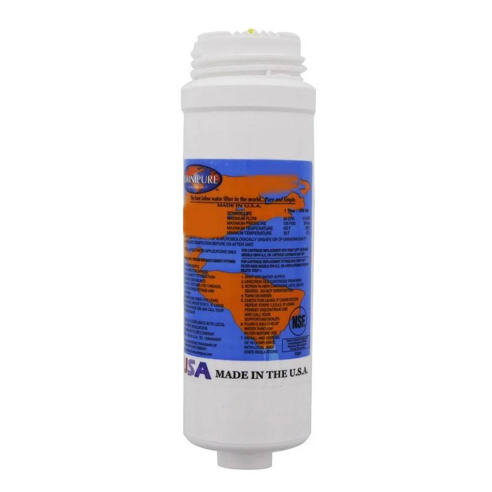 Omnipure Q5386 6" x 2.5" Q-Series Twist Off GAC / Phosphate Scale Inhibitor Filter