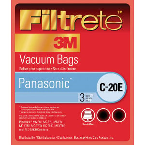 Panasonic C-20E Vacuum Bags - Allergen Reduction 3-Pack