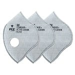RZ Mask F1 Standard Activated Carbon Replacement Filters for Mask- 3-Pack