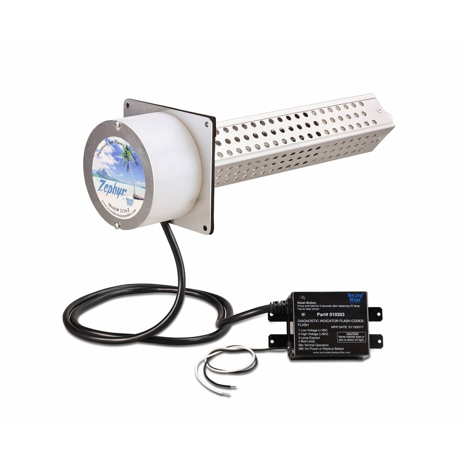 Second Wind 2124-Z Zephyr Duct Mount Air Purifier