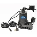 Superior Pump 92572 1/2 HP Submersible Thermoplastic Sump Pump with Vertical Float Switch