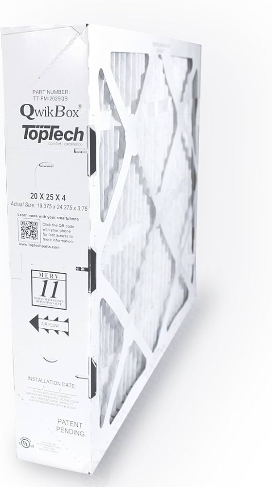 TopTech TT-MAC-2025 replacement part - TopTech TT-FM-2025QB 20x25x4 MERV 11 QwikBox Filter
