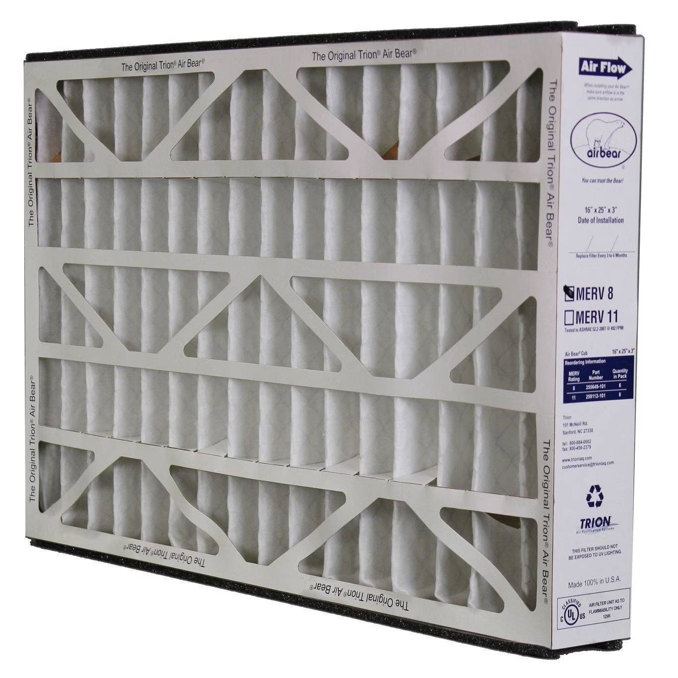 Trion Air Bear Home Air Filter 16x25x3, 255649-101