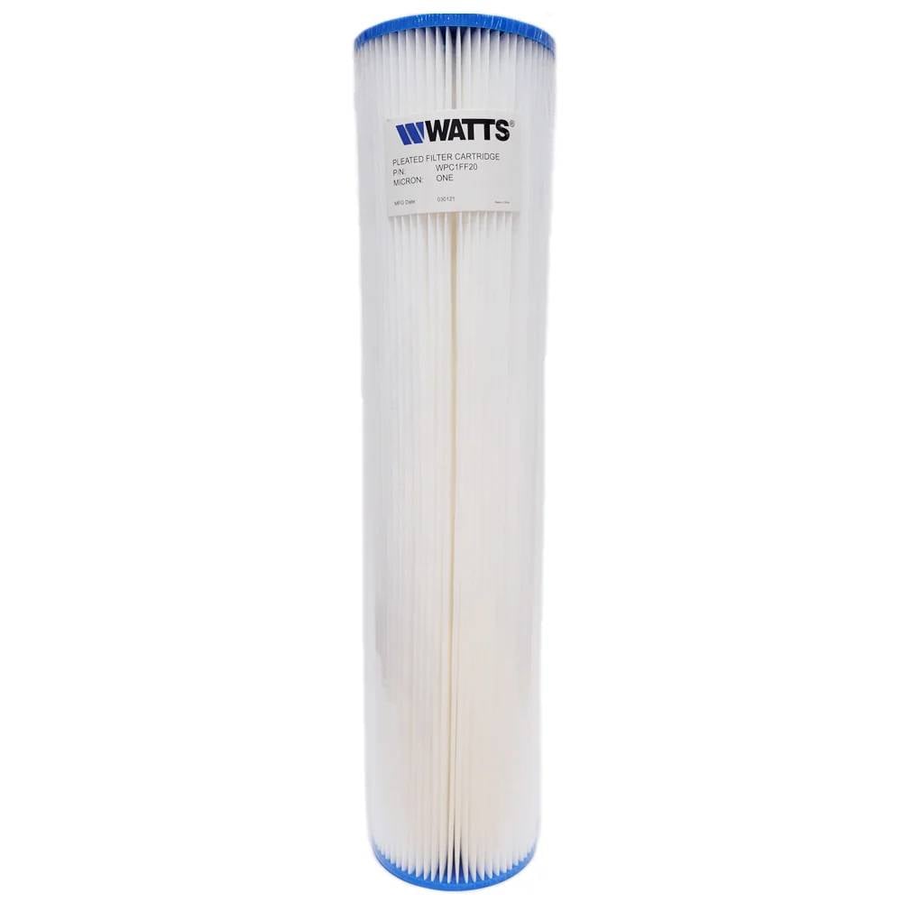 Watts WPC1FF20, 1 Micron Pleated 20 x 4.5 Inch Water Filter