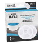 ZEUS H2EAU 91403 Triple Action Fountain Filter - 2-Pack