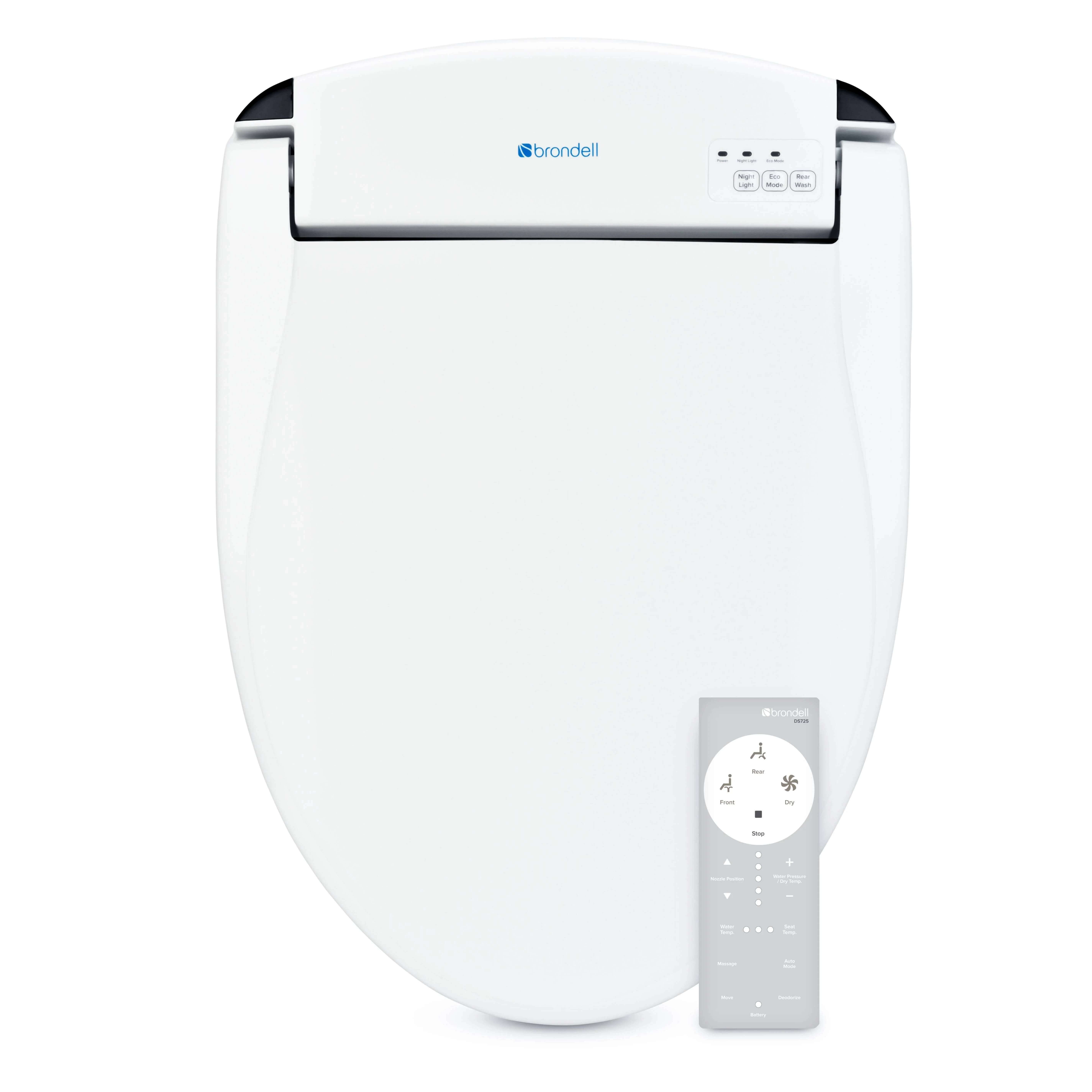 Brondell Swash DS725 White Advanced Bidet Toilet Seat - Elongated